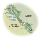 Banff Jasper Canada Map